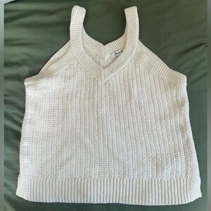 Madewell white crochet tank